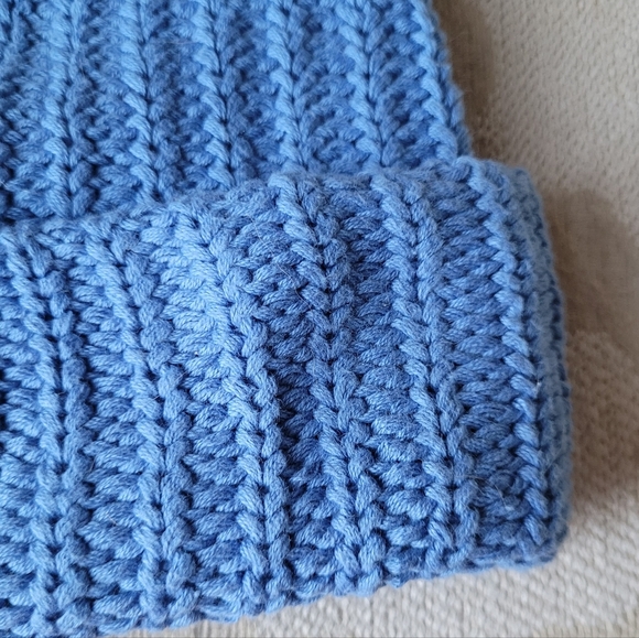 LOVE YOUR MELON CUFFED BEANIE KNIT TOQUE BLUE GOLD FOIL ONE SIZE - Picture 6 of 12